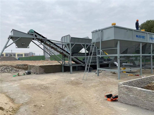 Maquinaria de mezcla automatizada 120KW del suelo móvil con el compartimiento horizontal del cemento