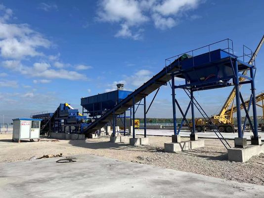 Instalación eléctrica de mezcla de tierra estabilizada para carreteras de bajo consumo energético
